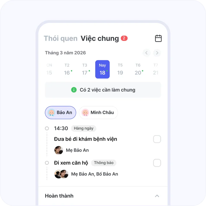 Màn hình cùng chăm bé